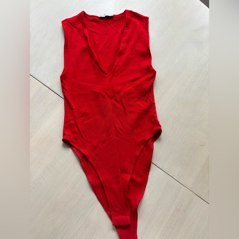 Zara Women's Red Bodysuit
